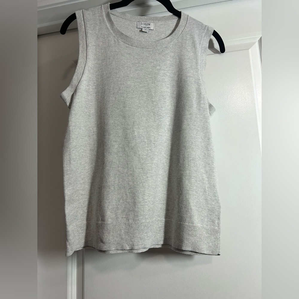 J Crew‎ Gray Sleeveless Women's Top-100% Cotton